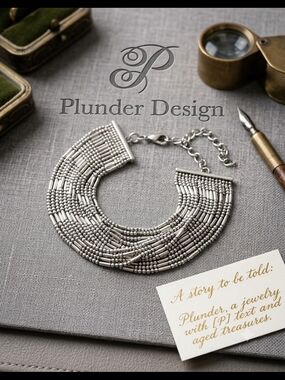 Silver Multi-Strand Beaded Bracelet